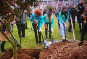 "Активные граждане" Москвы высадили деревья и кустарники в рамках программы "Моя улица"
