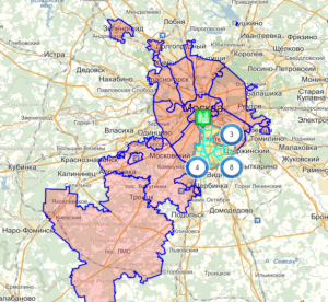 Онлайн карта муниципальных округов работает в Москве