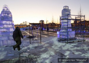 Выставка ледяных скульптур в парке "Музеон" 