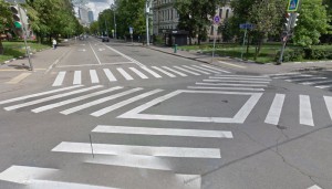 Диагональный пешеходный переход в Донском районе 
