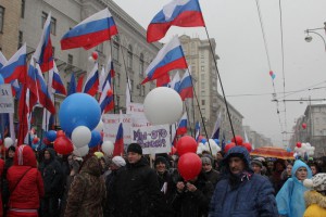 Шествие участников по Тверской улице 