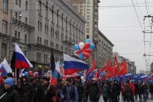 Шествие участников по Тверской улице 