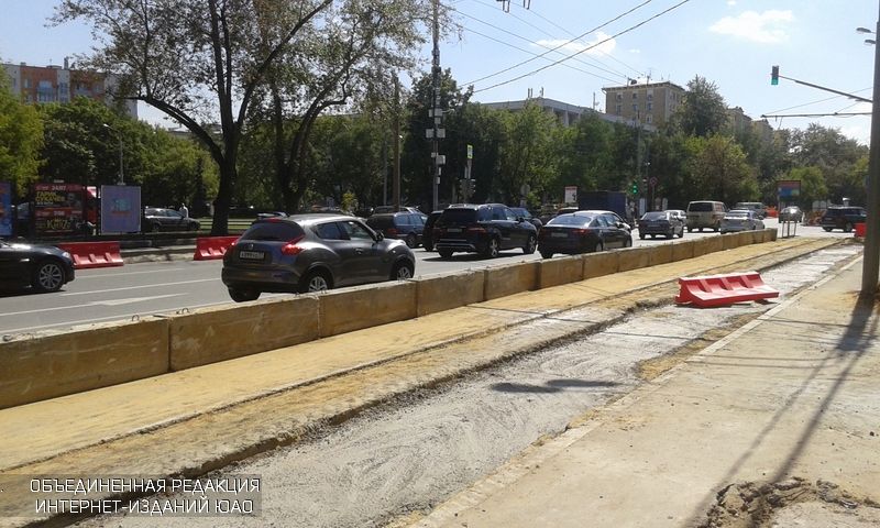 Дорожные работы в ЮАО