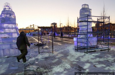 Выставка ледяных скульптур в парке "Музеон"