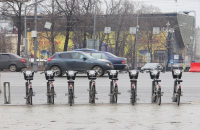Городская велопарковка в Москве