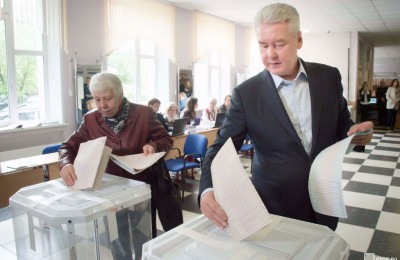 Мэр Москвы Сергей Собянин принял участие в выборах