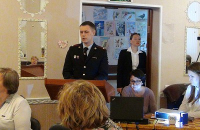 Выступление начальника местного отдела МВД Романа Романова с отчетом перед Советом депутатов