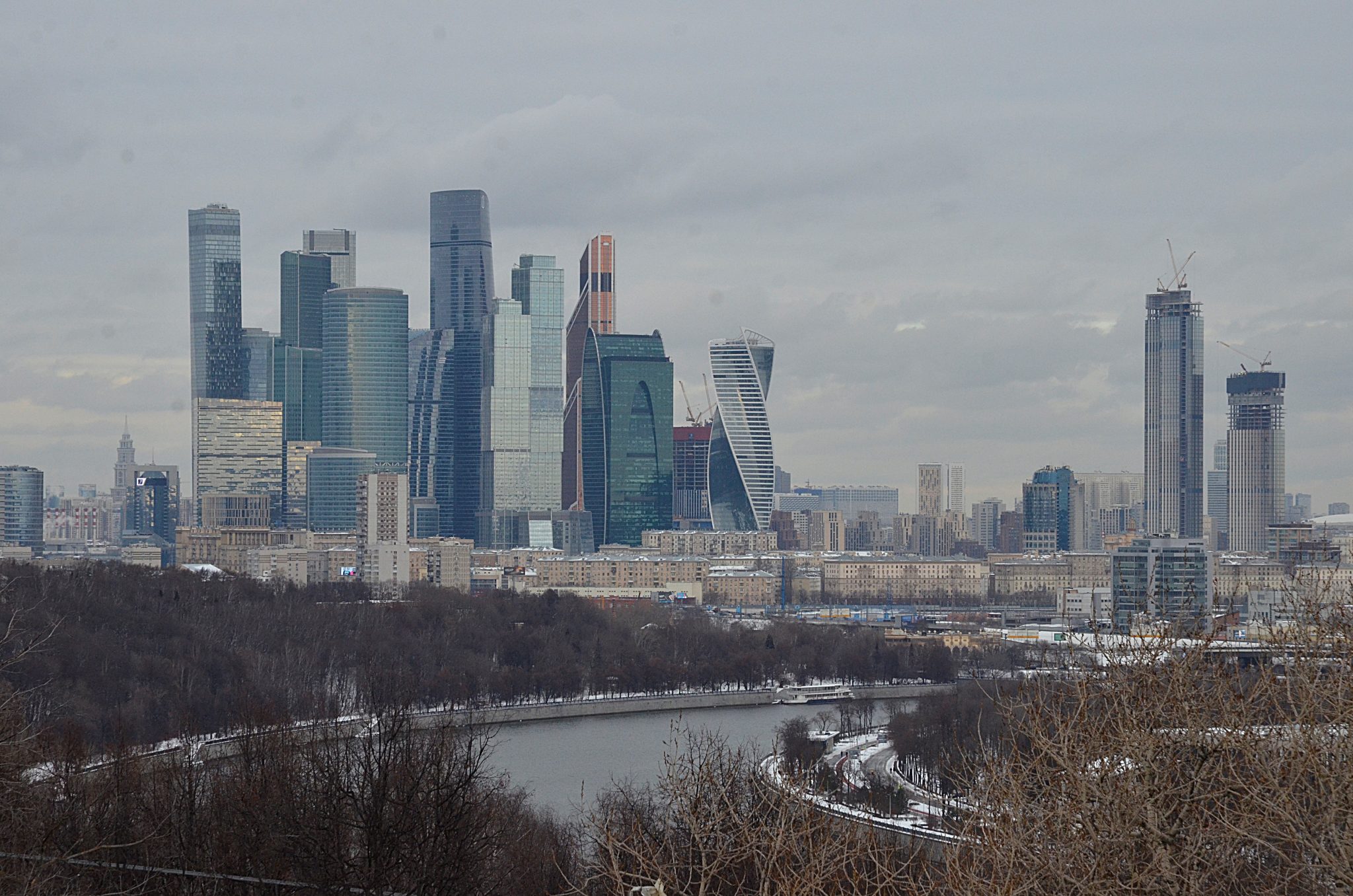 москва сити зимой реальные